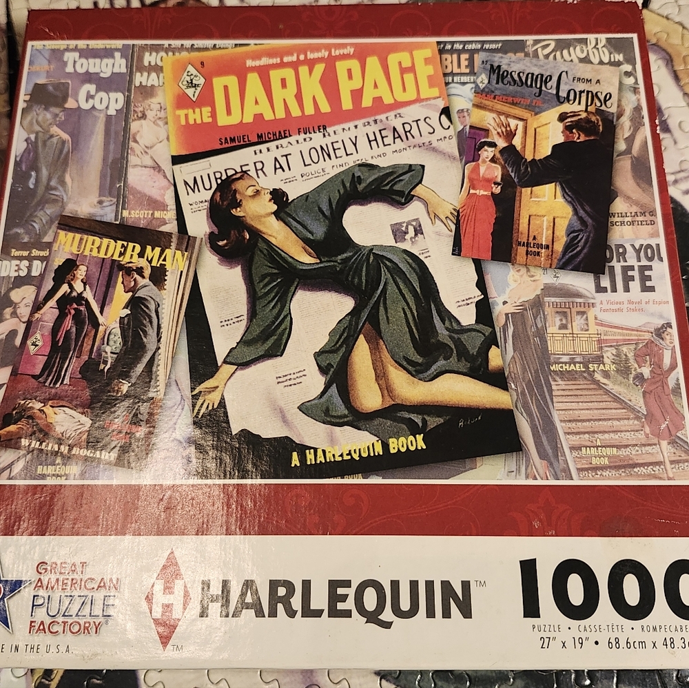 Great American Puzzle Factory "Harlequin The Dark Page" 1000 Piece Puzzle